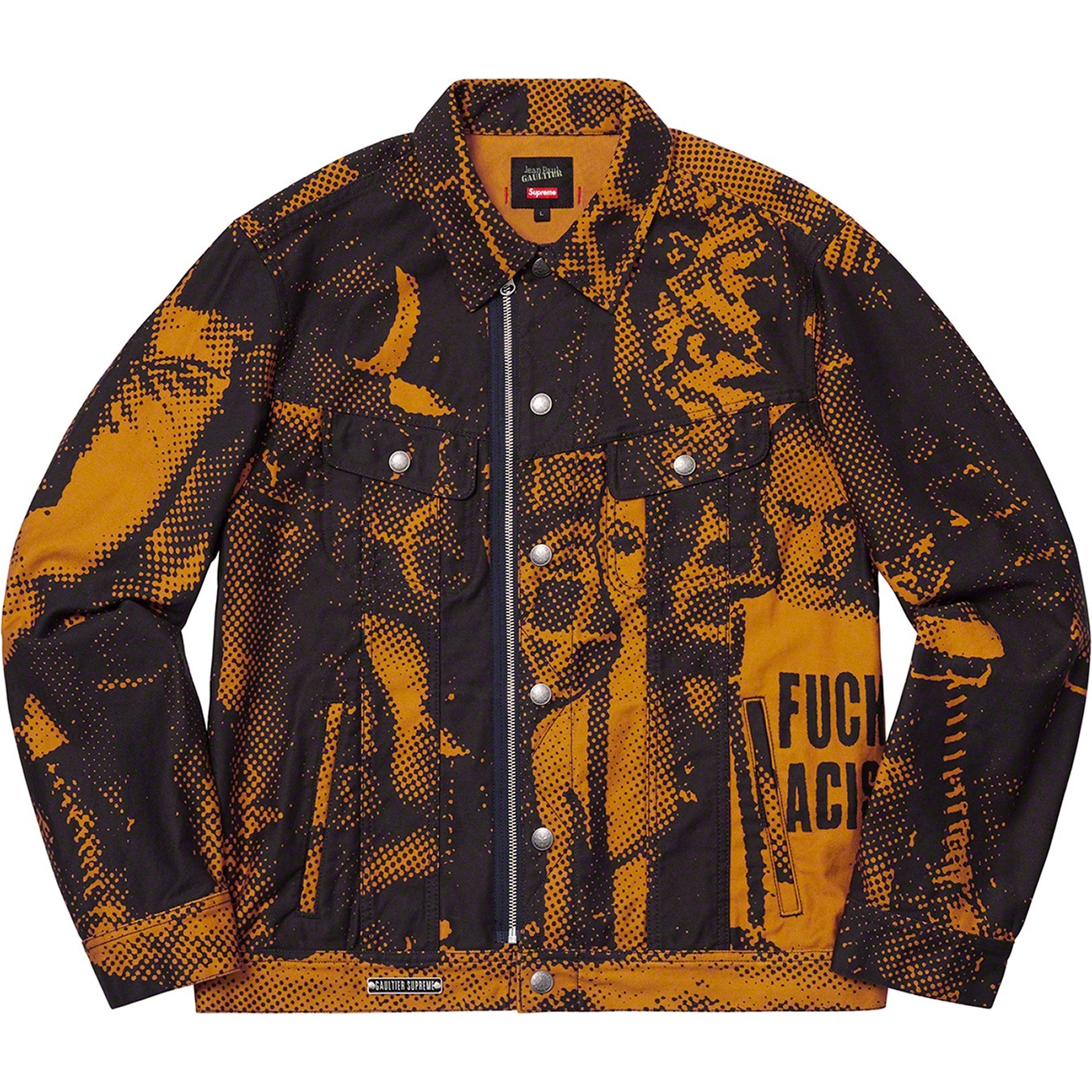 Supreme®/Jean Paul Gaultier® Fuck Racism Trucker Jacket view 2